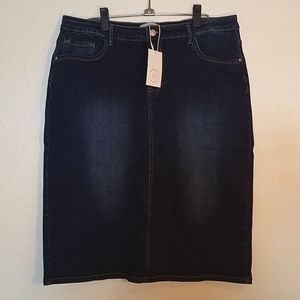 NWT Modest Denim Skirt